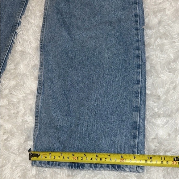 Zara Women's Blue Wide Leg Cargo Jeans - Picture 6 of 8